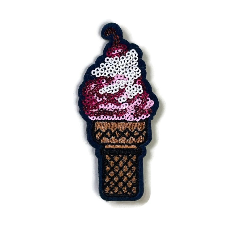 Ice Cream Sundae Sequins Patch
